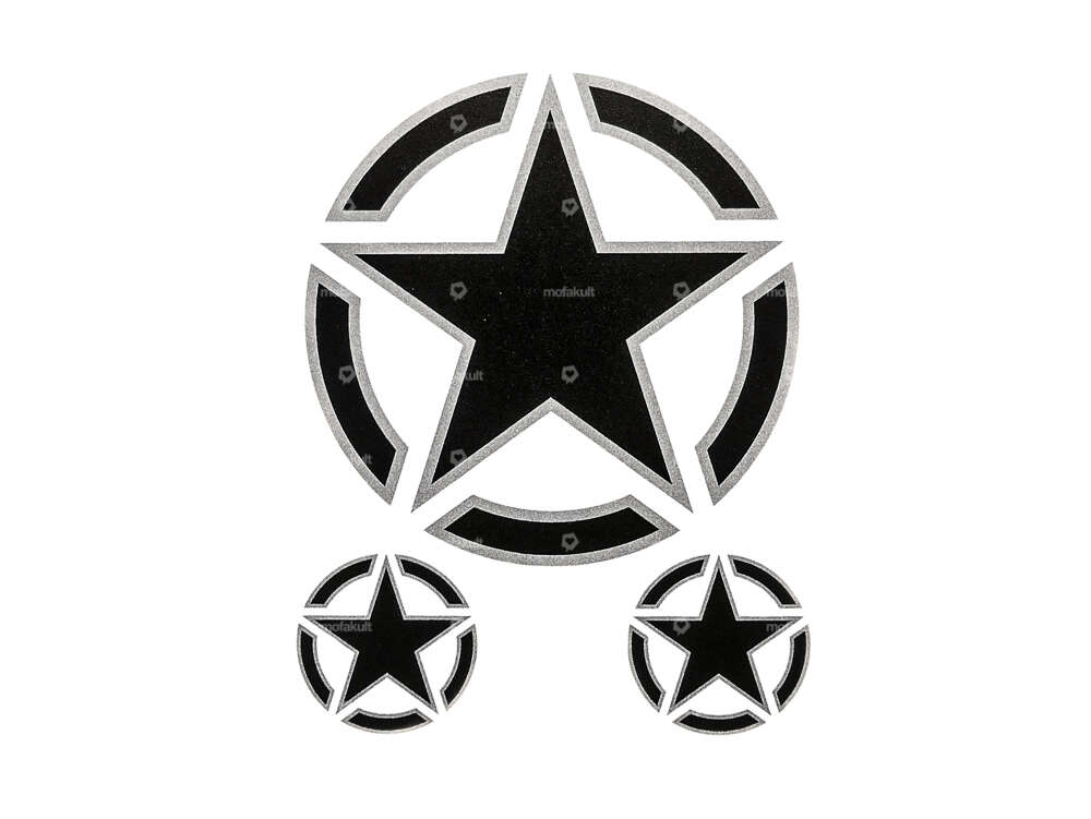 Star sticker transparent Ø 82 / 31 mm Carousel Image 1