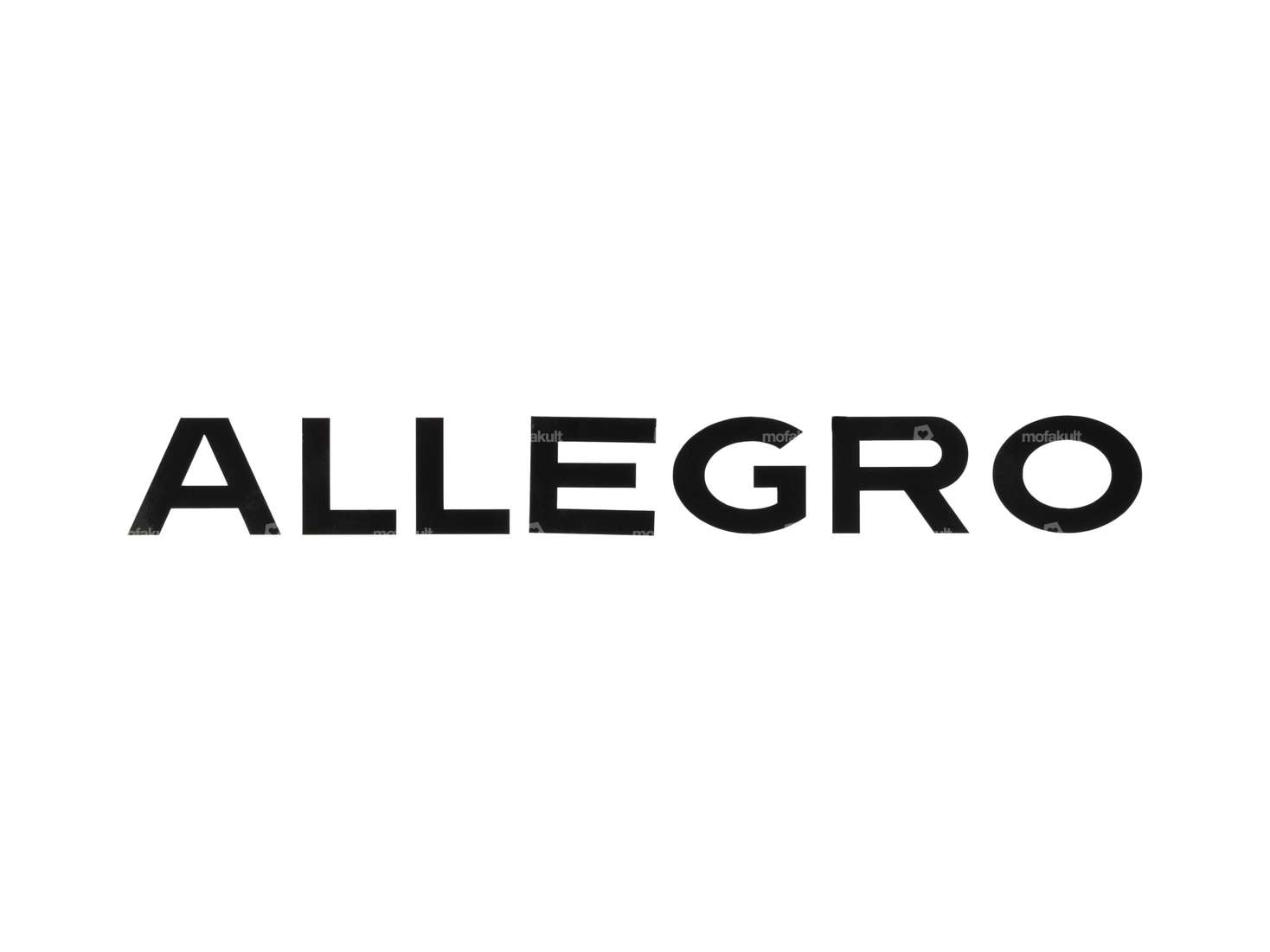 Sticker "ALLEGRO" 170 mm black (original width) Carousel Image 1