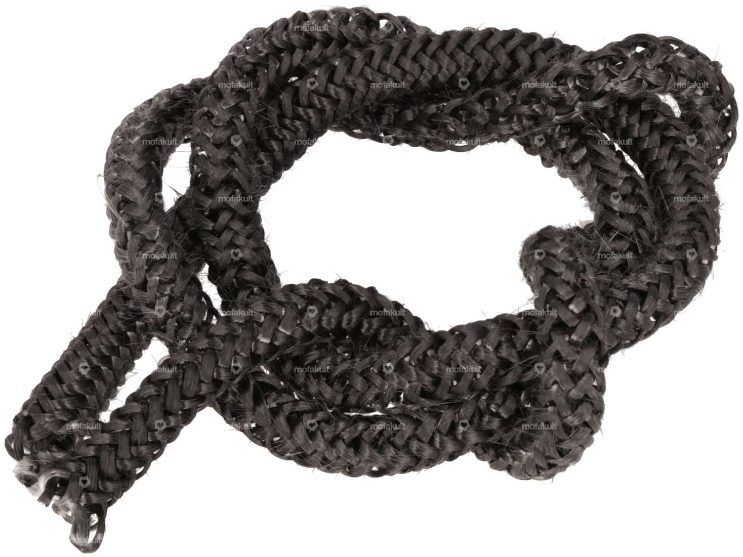 VITCAS sealing cord 10 mm glass fiber soft black (per meter) Carousel Image 1