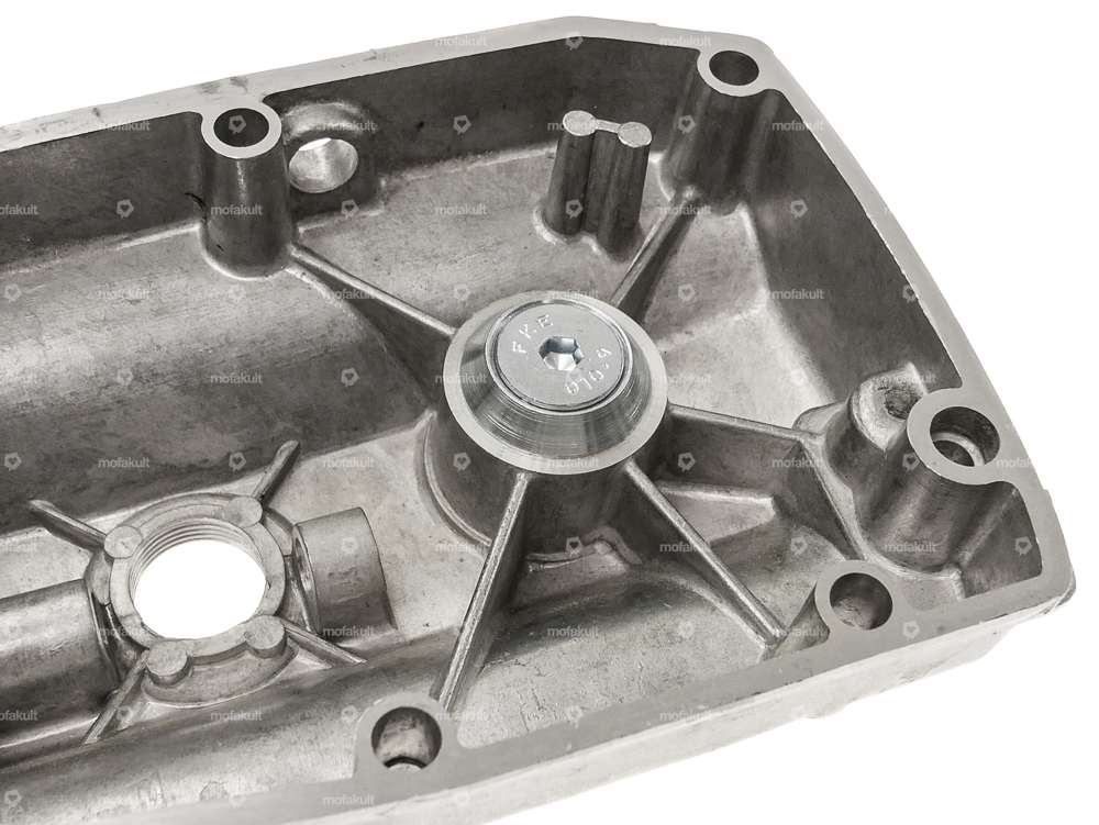 66HEROES Nickel-plated pinion shaft cap Puch logo | Puch Z50 (DE/AT version) Carousel Image 6