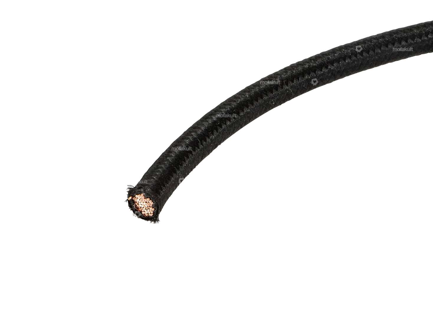 Power cable 1-core textile 4 mm² (per meter) black Carousel Image 2