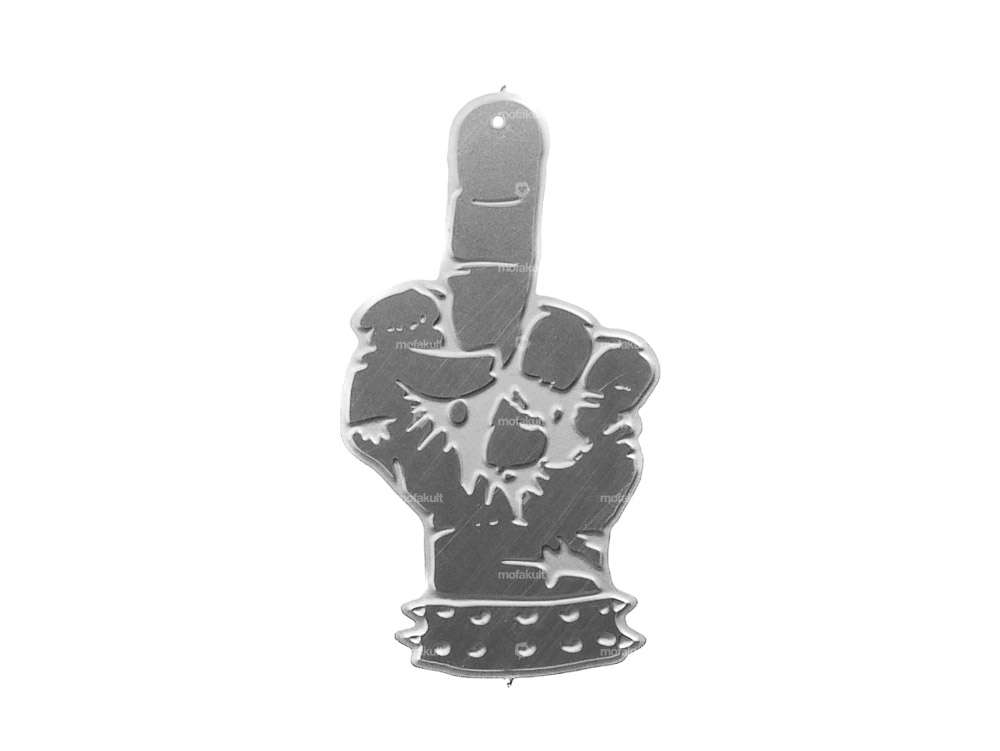 Sticker "Middle finger" aluminum 37 x 69 mm Carousel Image 1