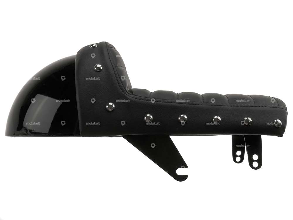 Saddle shell Cafe Racer padded black Carousel Image 4