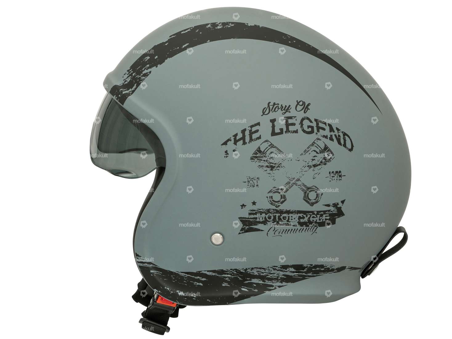 IXS jet helmet Engine gray / black matt (XS) Carousel Image 2