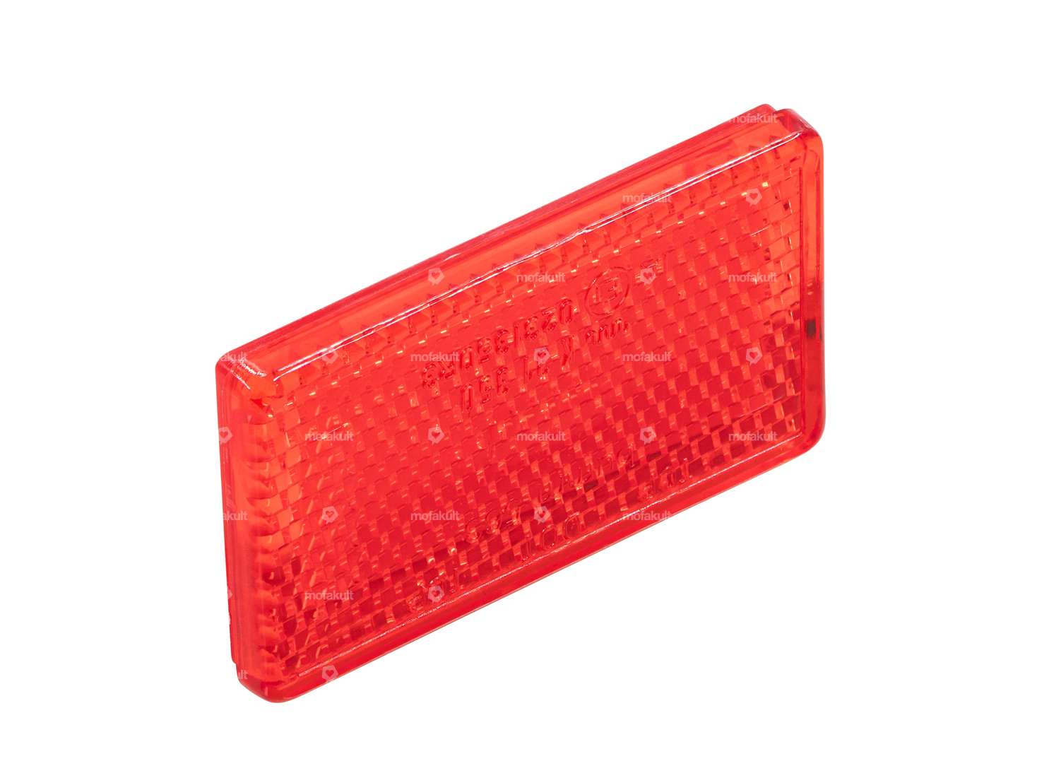 Reflector 62 x 36 mm red self-adhesive square Carousel Image 1