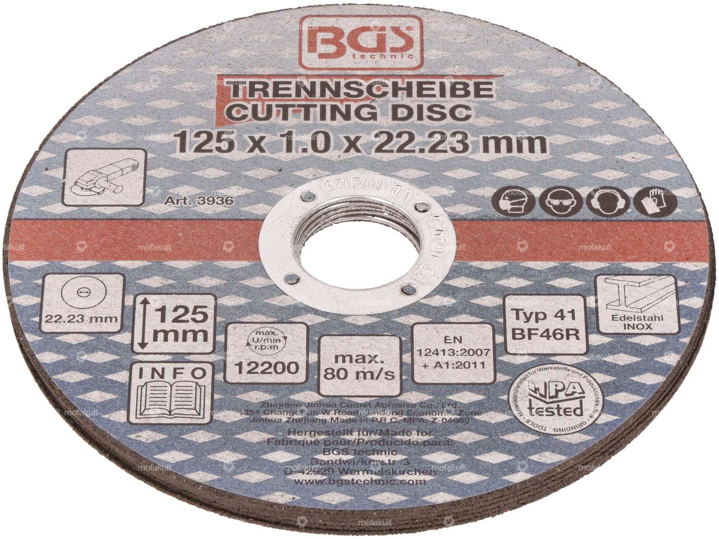 BGS cut-off wheel set "ultra-thin" Ø 125 mm 5 pcs. Carousel Image 1