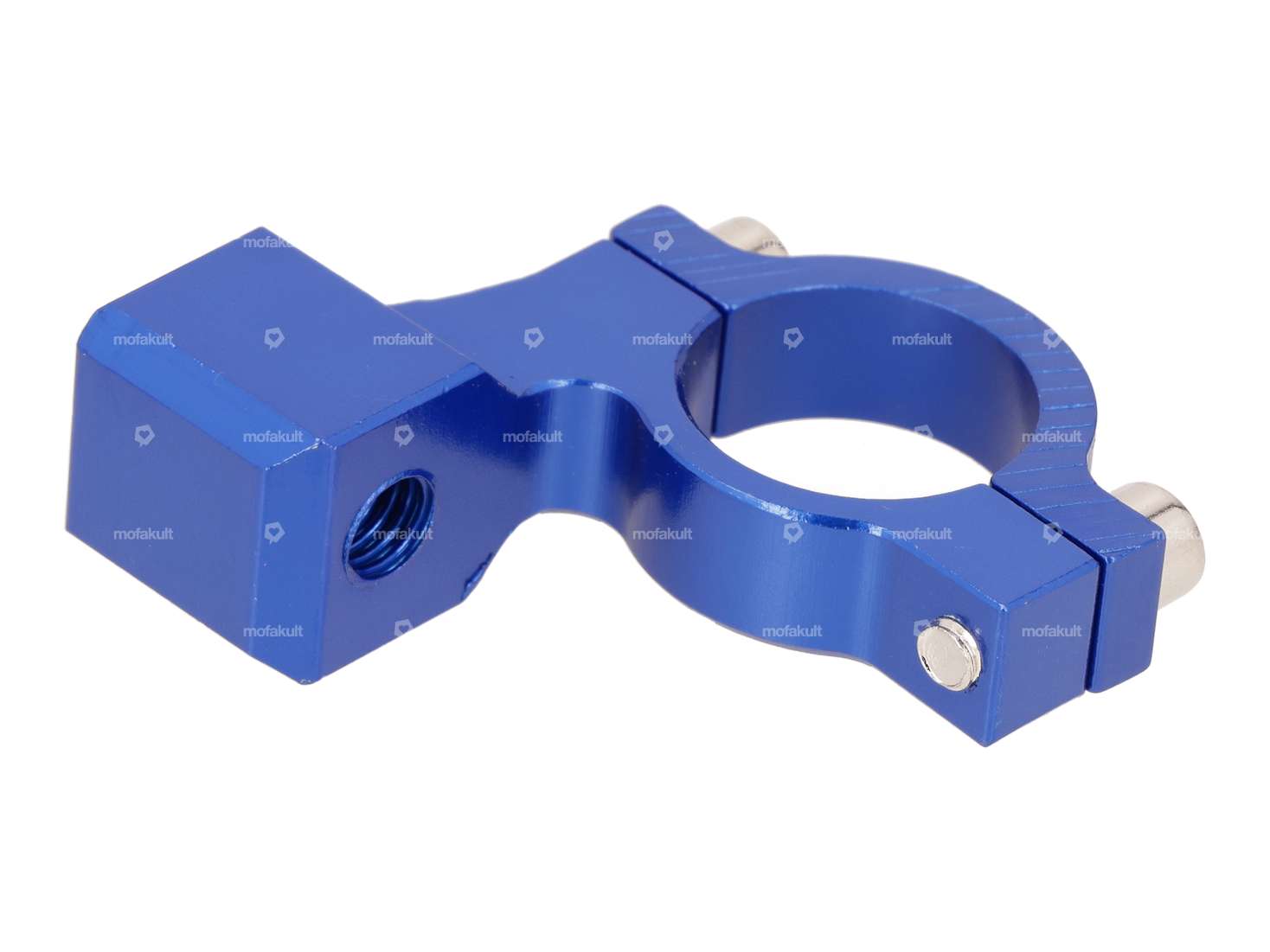 Mirror mount M8 aluminum blue Carousel Image 2