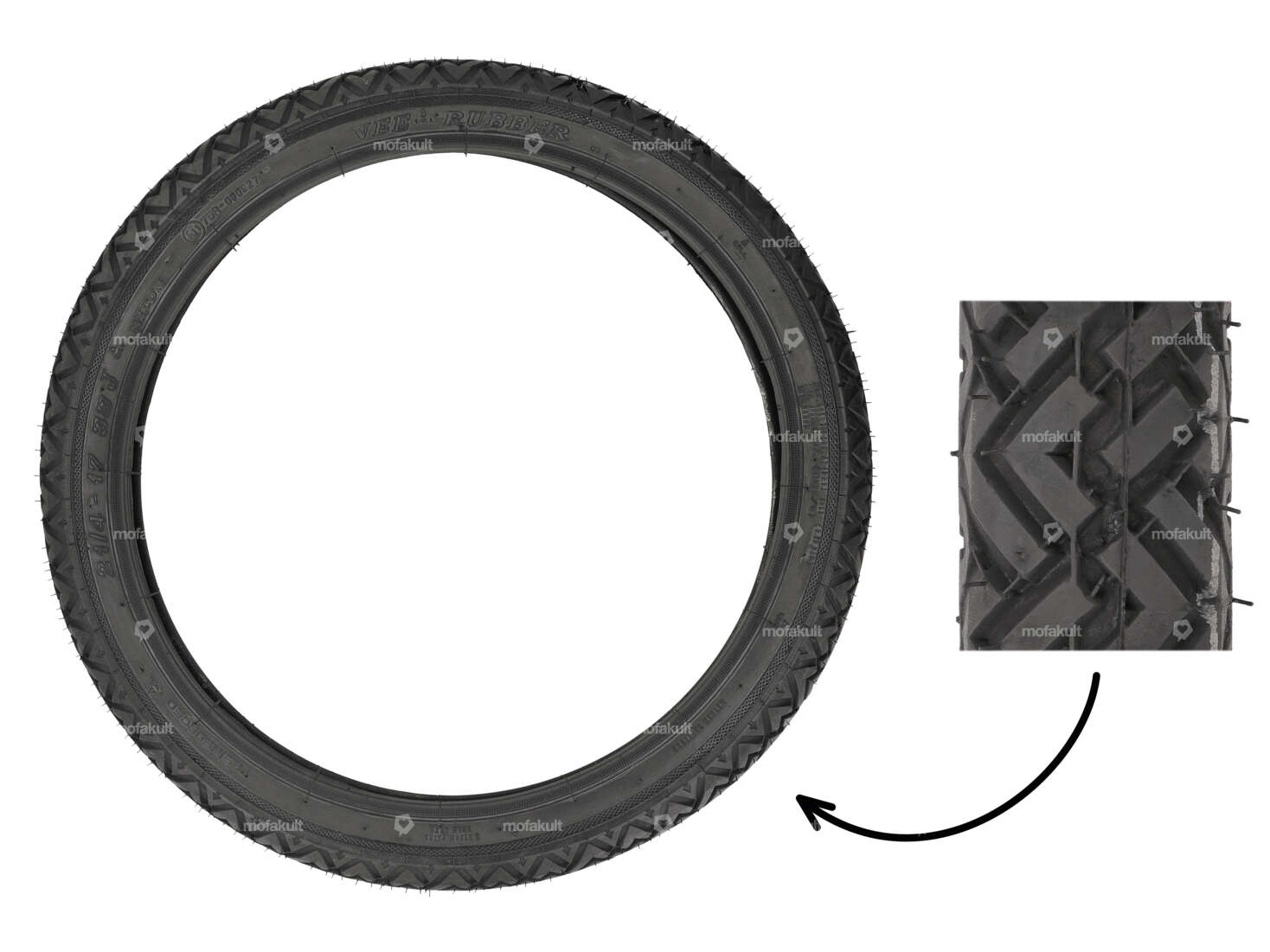 VeeRubber 2.25 x 17" tires VRM087 (V087) Allround Carousel Image 1