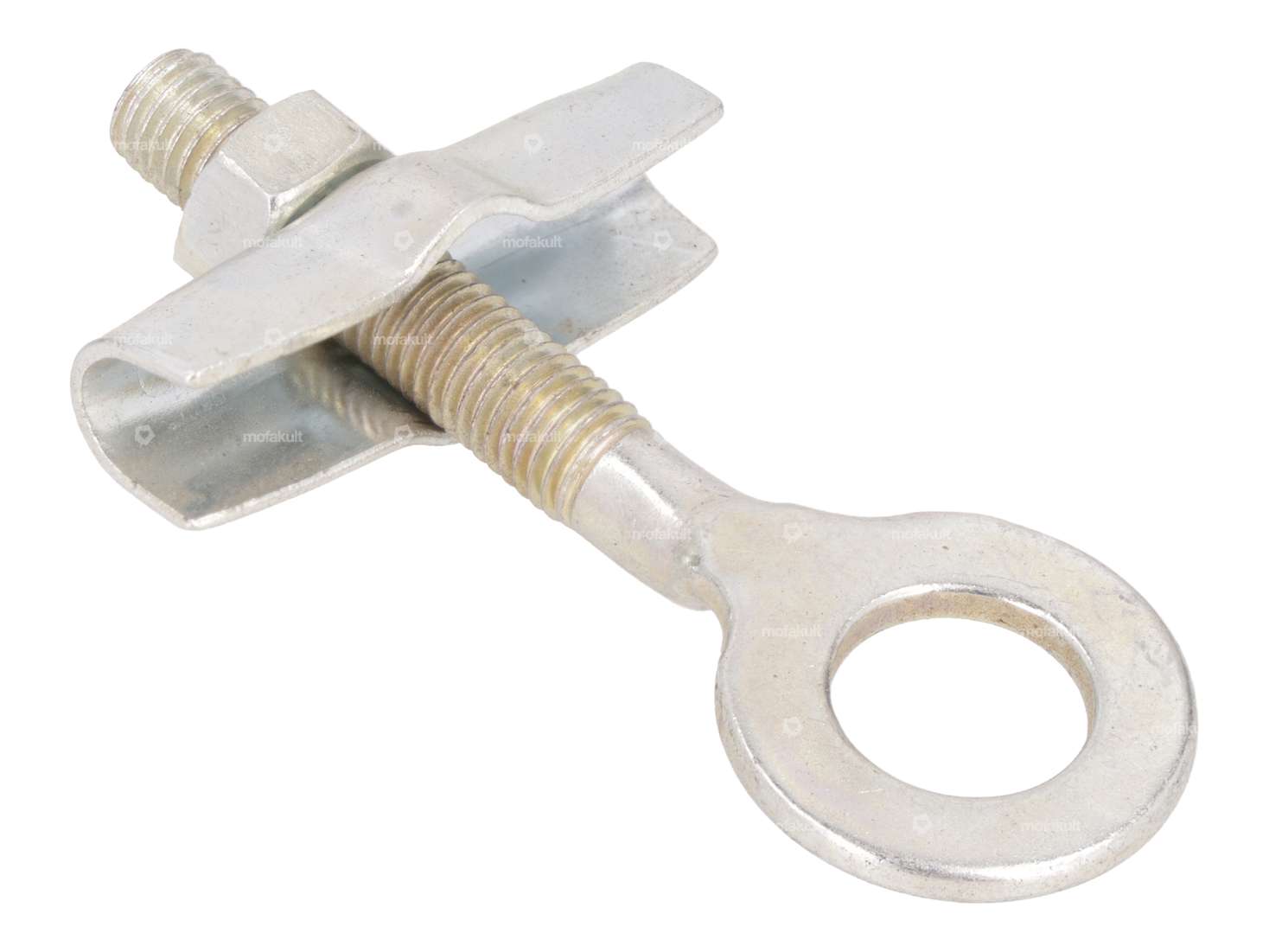 Wheel clamp Ø 12.2 mm M7 guide plate cranked galvanized NOS Carousel Image 2