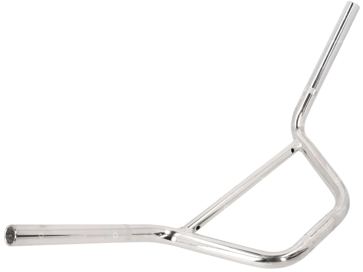 Handlebar fork plate 18 cm curved chrome Carousel Image 2