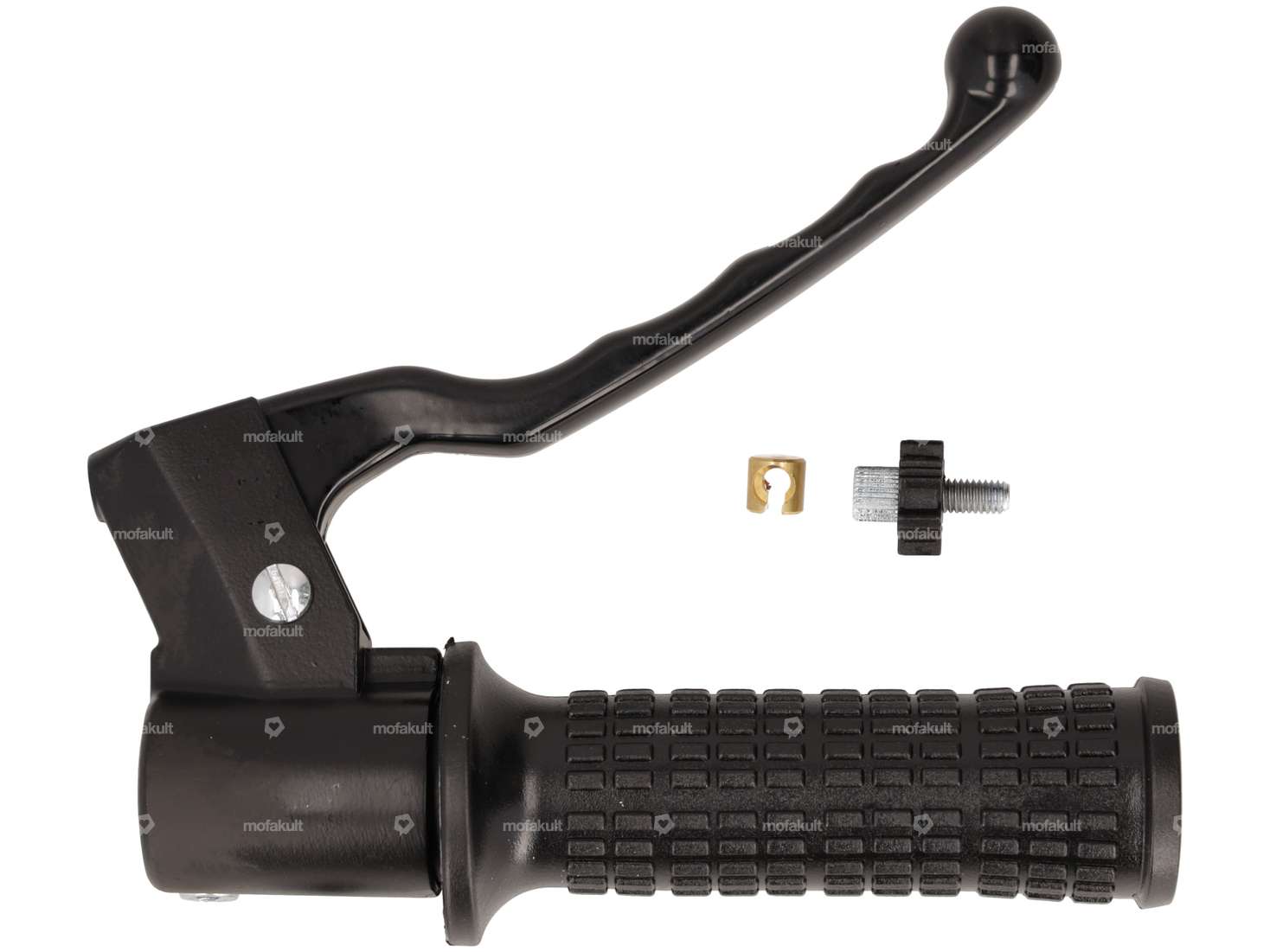 Domino throttle grip set aluminum black | Piaggio Ciao, SI Carousel Image 1