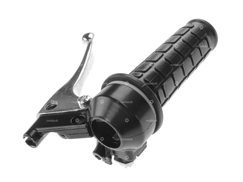 Throttle twist grip solid cast black Carousel Image 2