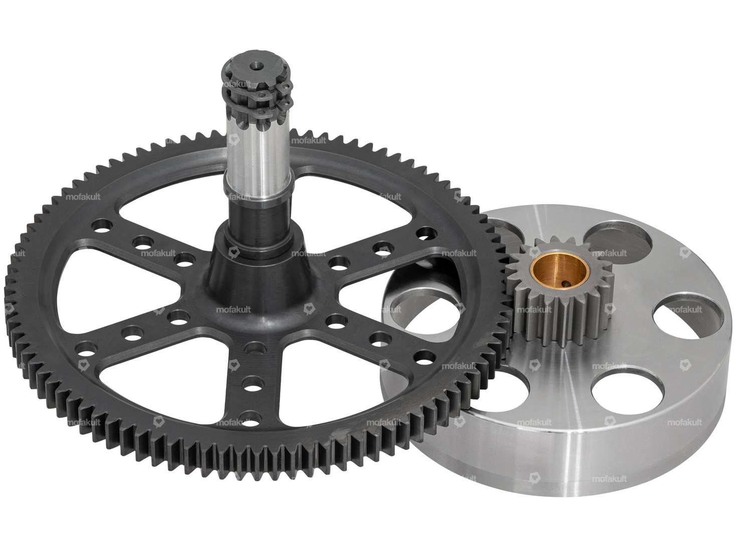 MBR clutch basket & spur gear 18:94 teeth Racing straight short | Puch E50 Carousel Image 1