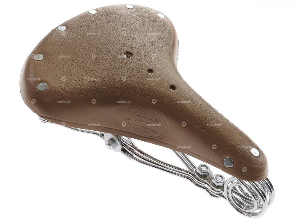 Tabor saddle leather barrel spring turned light brown Carousel Image 2