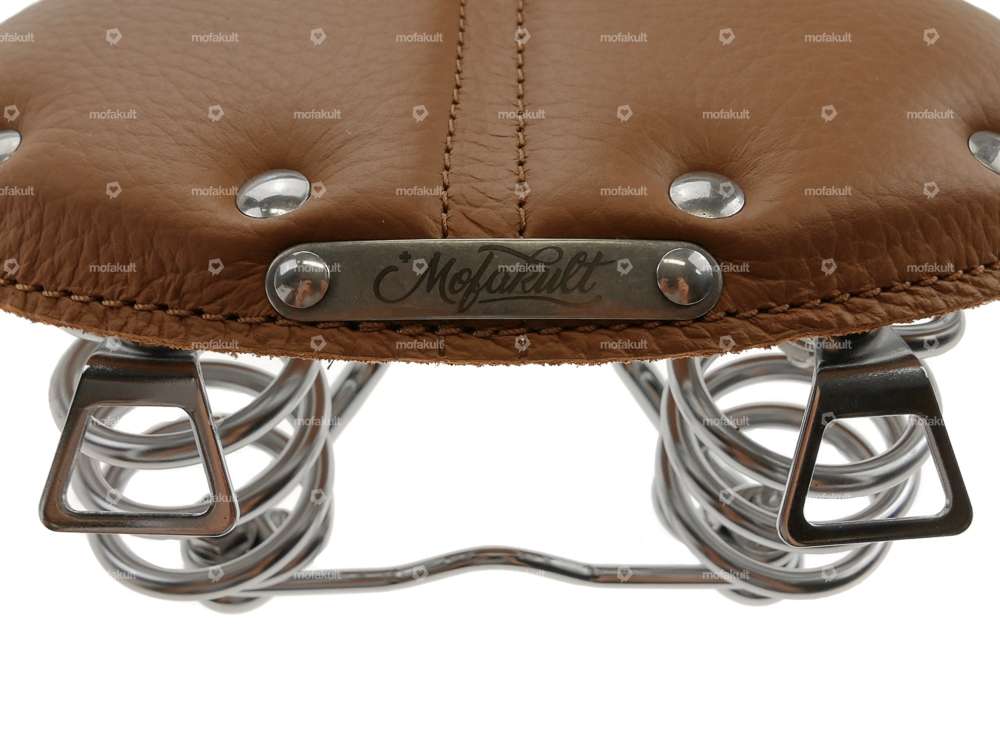Saddle *mofakult-Edition* leather barrel springs light brown Carousel Image 5
