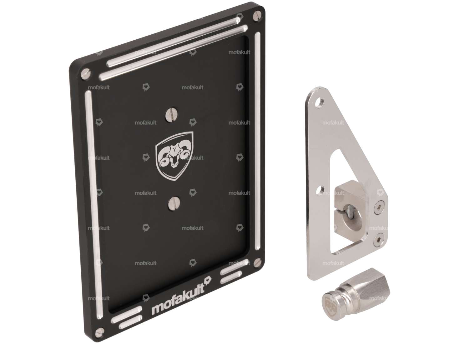 66HEROES License plate holder set side & frame incl. mounting pin (CH version) Carousel Image 1