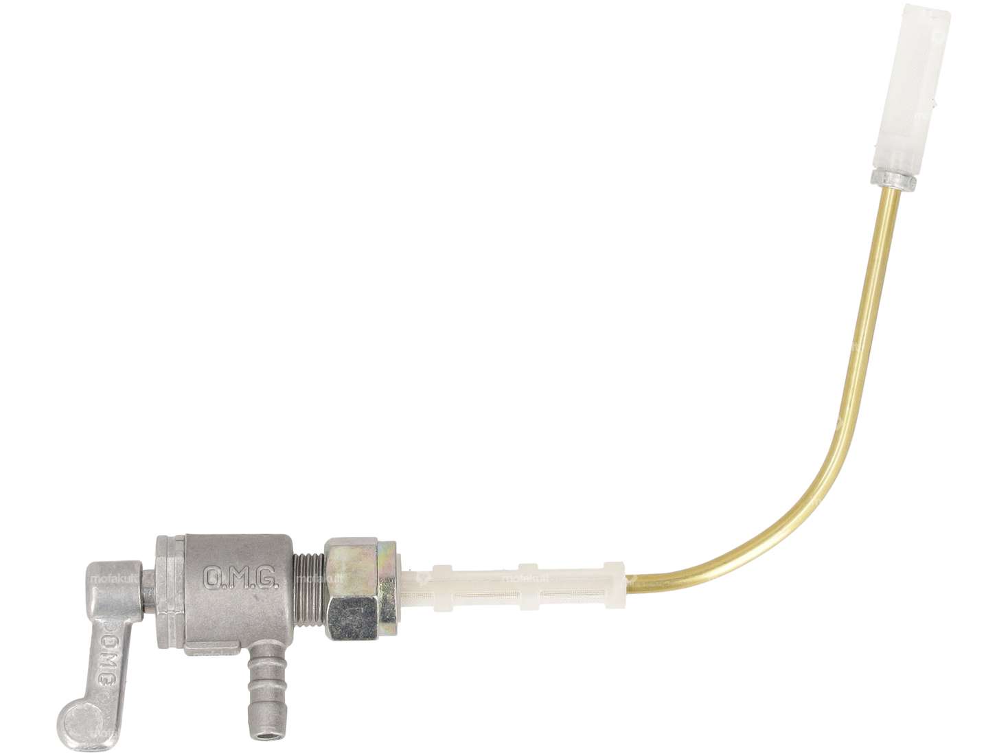 OMG fuel tap horizontal M12x1 (with union nut) outgoing at the bottom Carousel Image 1