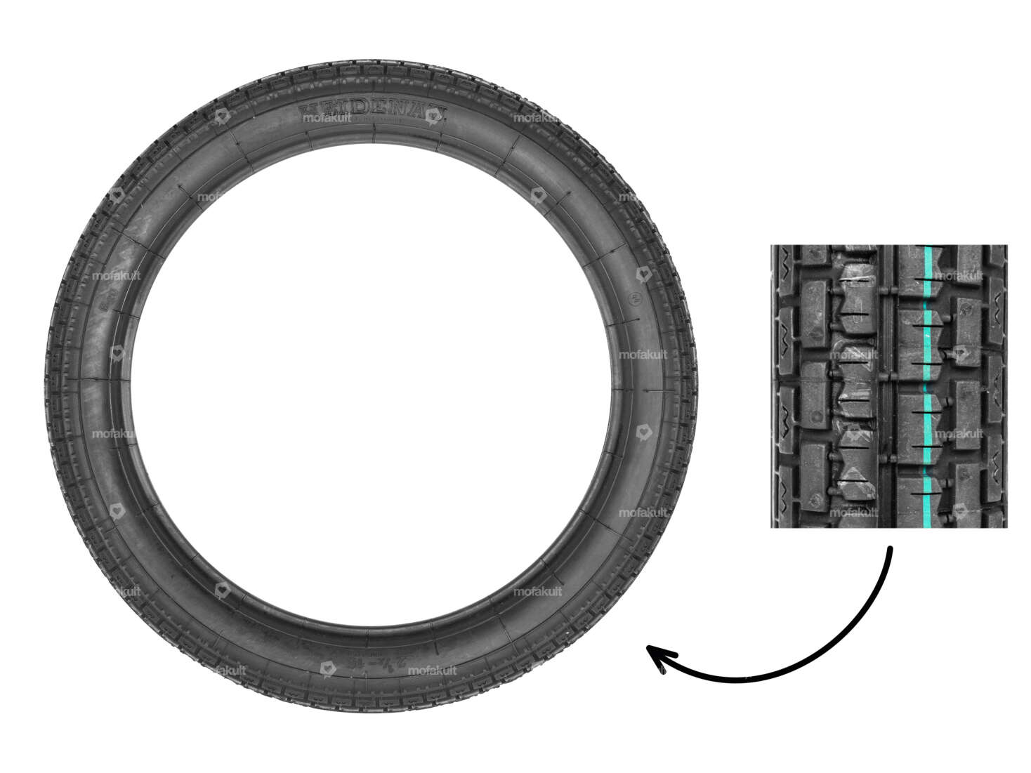 Heidenau 2.50 x 16" tires K30 Allround Carousel Image 1