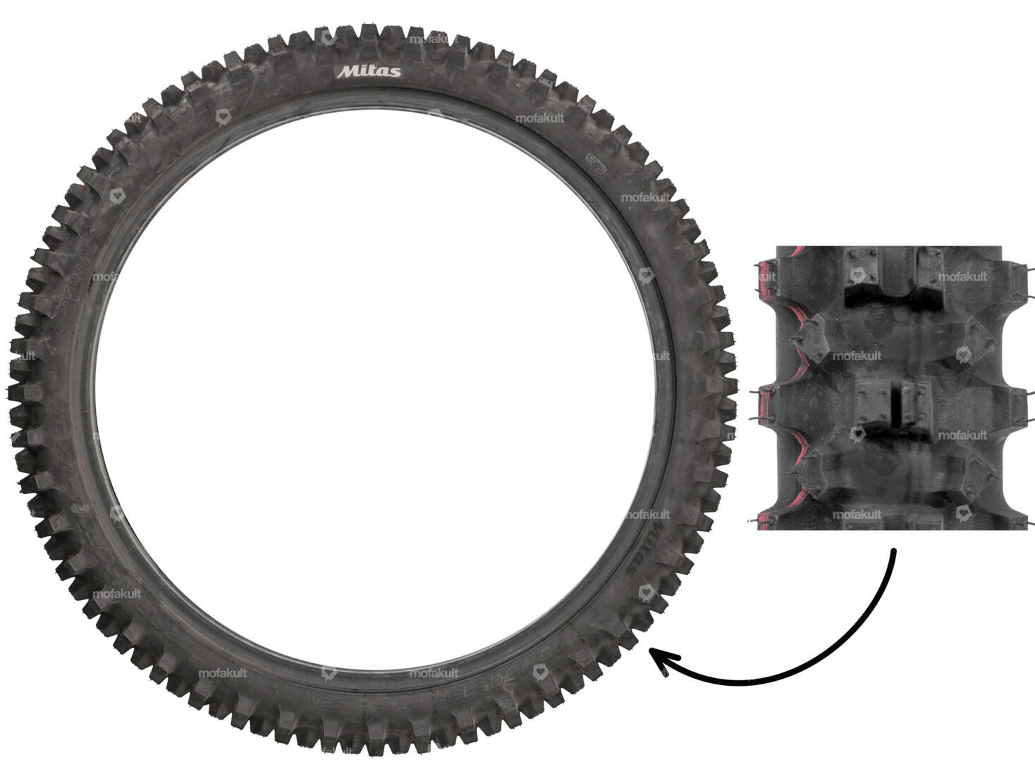 Mitas 70/100 x 19" tires TERRA FORCE - MX SM Motocross Carousel Image 1