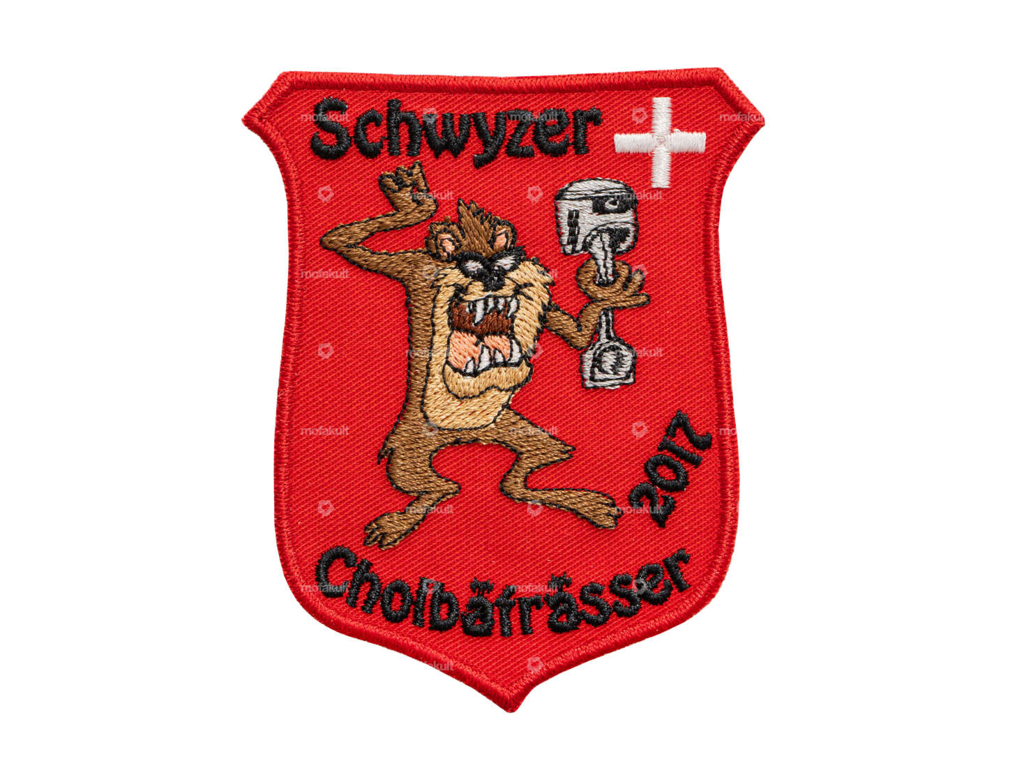Gang Patch "Schwyzer Cholbäfrässer" 75 x 90 mm Carousel Image 1