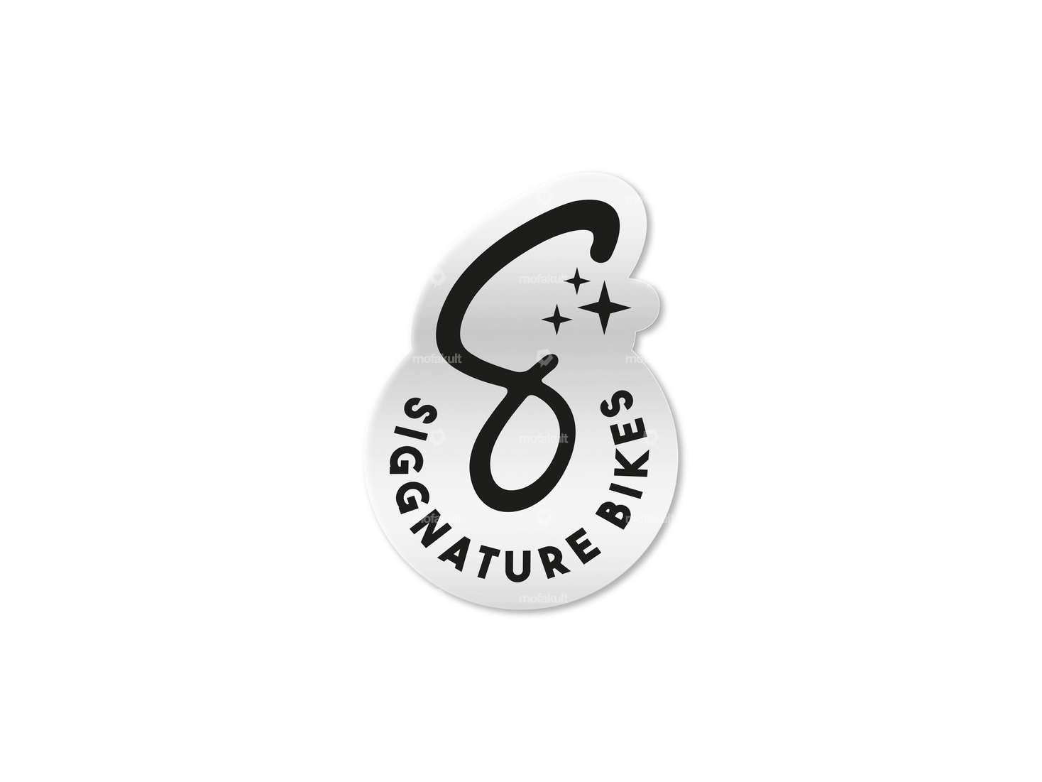Siggnature sticker "S" 32 x 45 mm transparent black Carousel Image 1
