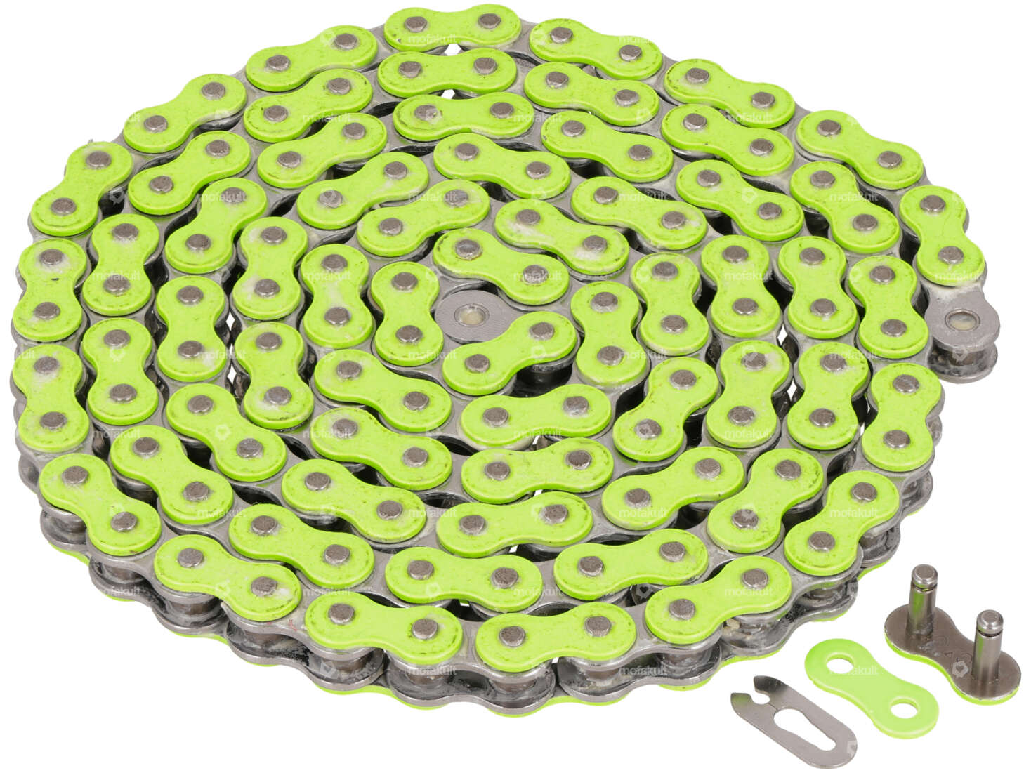 CYC drive chain neon green 415H (reinforced) 128L Carousel Image 1