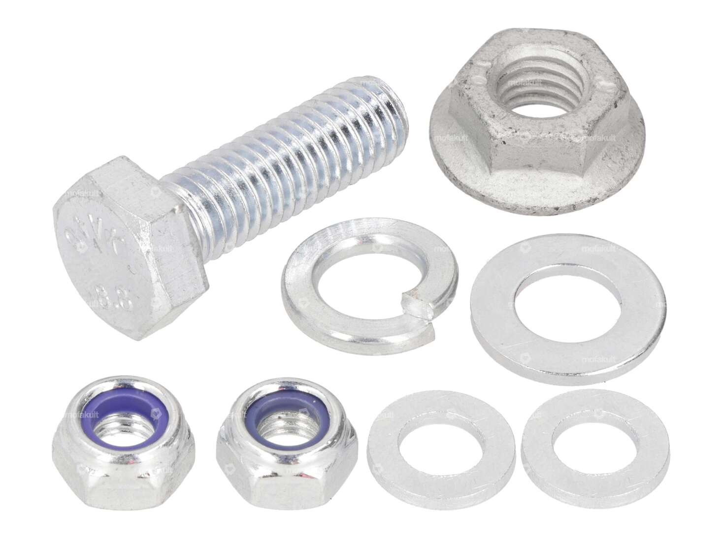swiing® revival exhaust bolt set (from spring 2023) galvanized | Pony GTX 521 Carousel Image 1