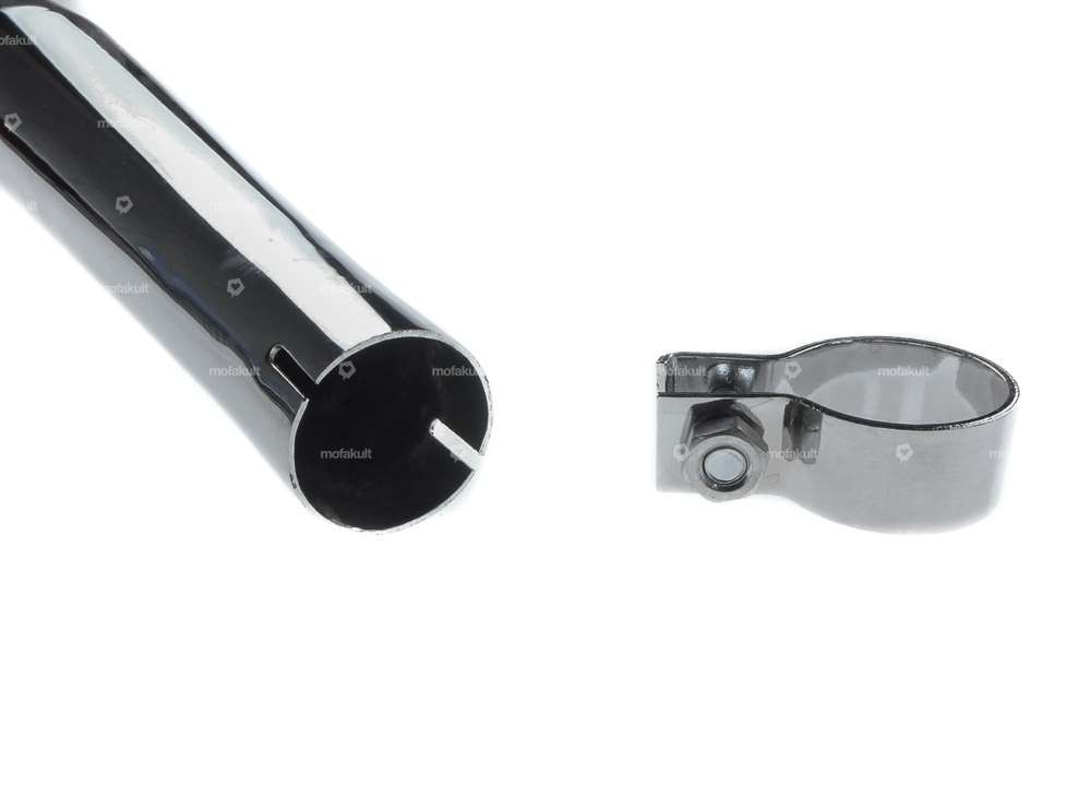 Cigar exhaust Ø 32 / 70 mm chrome Carousel Image 2