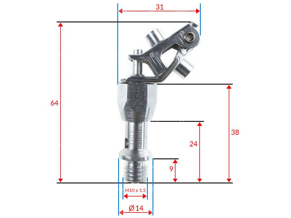 GPO decompressor M10x1.5 45° Carousel Image 4