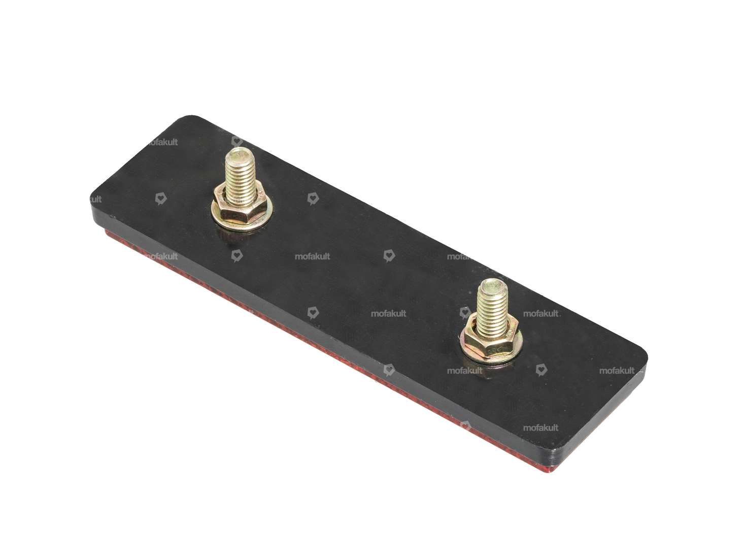 Reflector 94 x 28 mm with threaded pins angular red Carousel Image 2