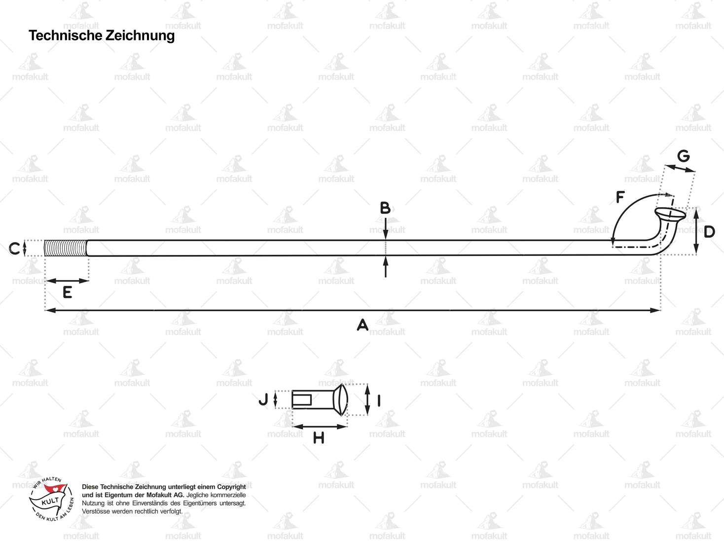 WWS 19" spoke incl. nipple (2.6 x 212 mm) Inox Carousel Image 3