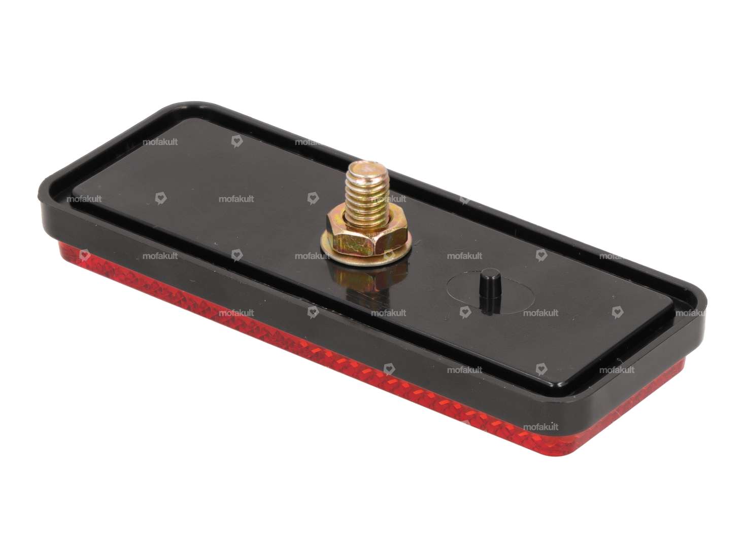 Reflector 90 x 35 mm with threaded pin angular red Carousel Image 2