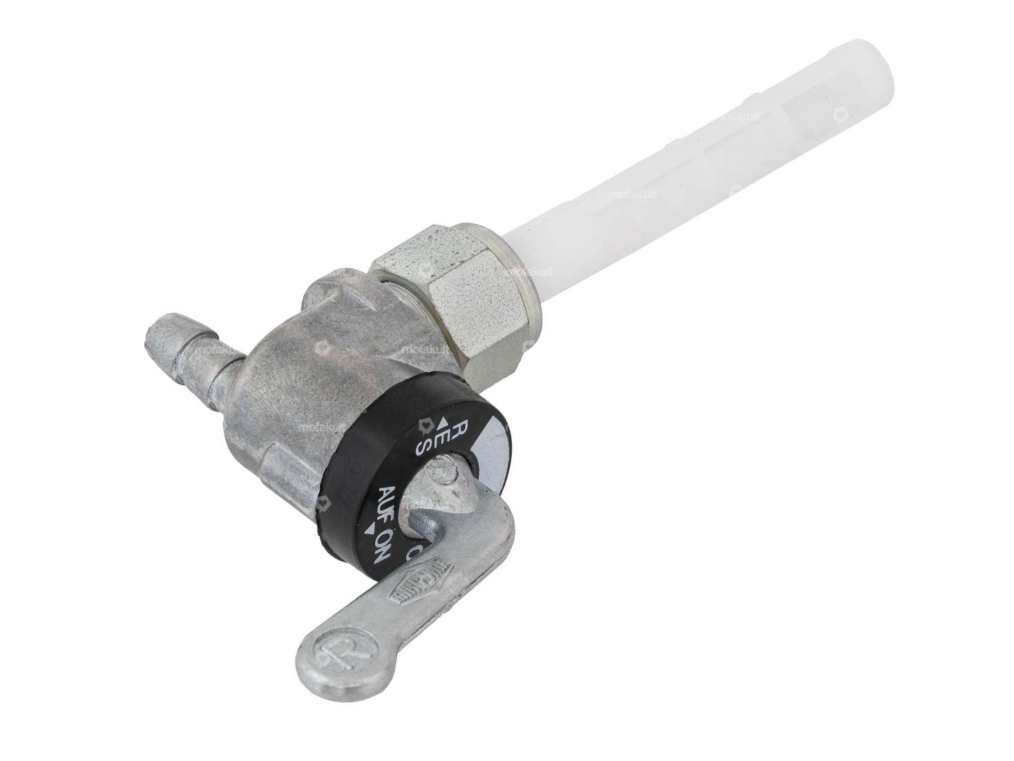 Karcoma fuel tap M12x1 solid cast iron 90° to the rear Carousel Image 2