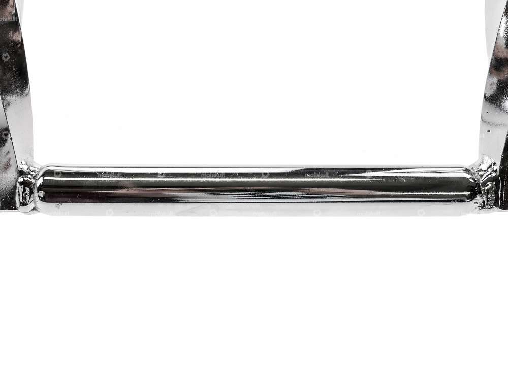 Handlebar fork plate 21 cm "Z" turned chrome Carousel Image 3