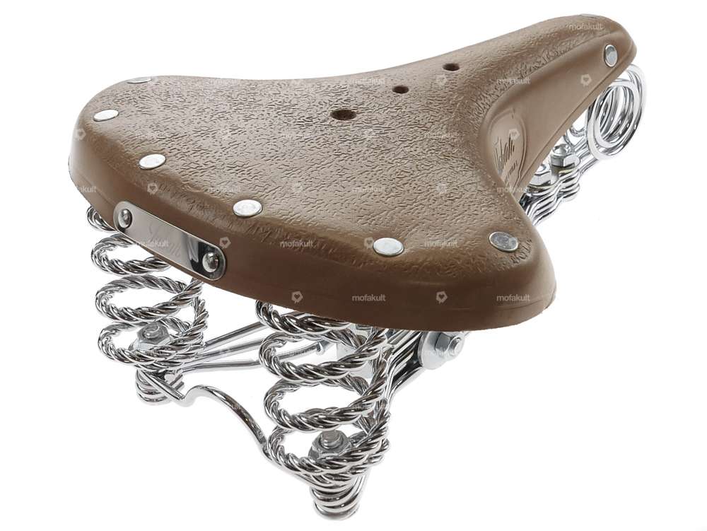 Tabor saddle leather barrel spring turned light brown Carousel Image 3