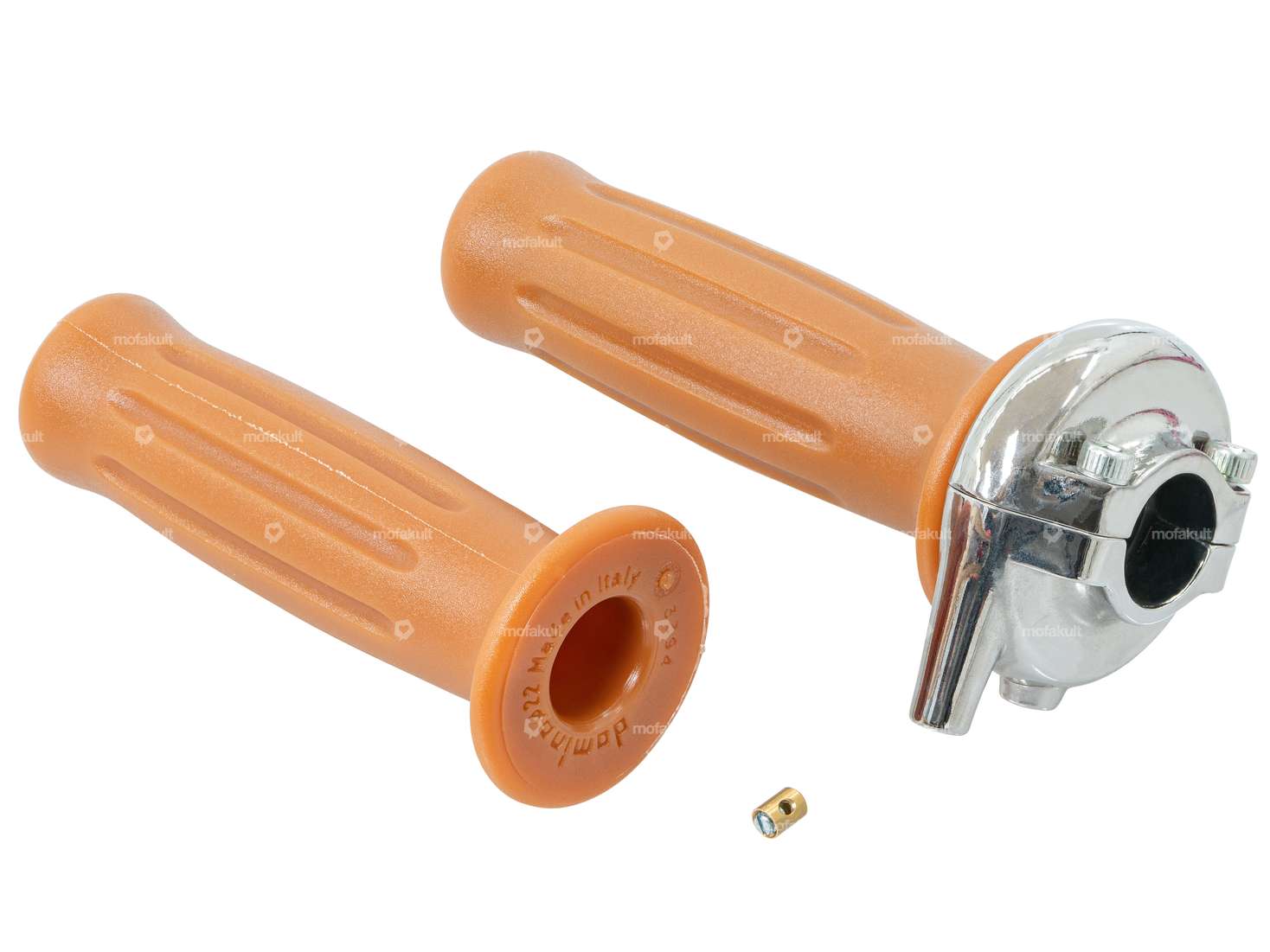 Domino throttle grip (25mm, 2.9°/mm) chrome Carousel Image 2