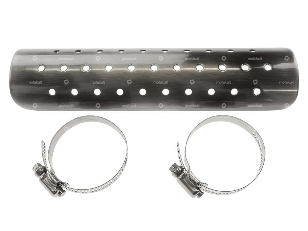 Exhaust heat plate holes brushed steel (230 mm) Carousel Image 1