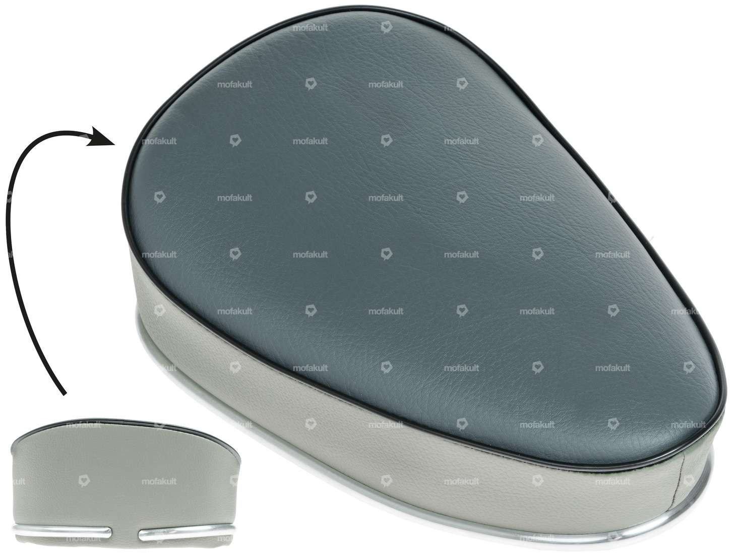 Bench seat gray/dark gray Carousel Image 1