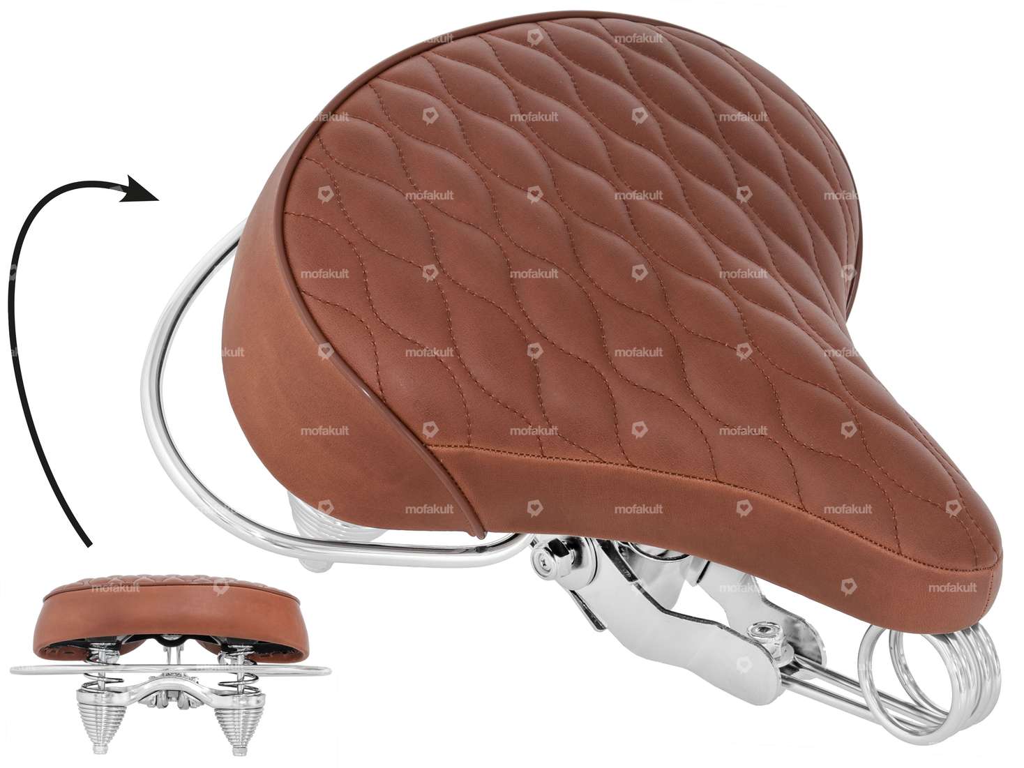 Saddle Diamond barrel springs brown Carousel Image 1