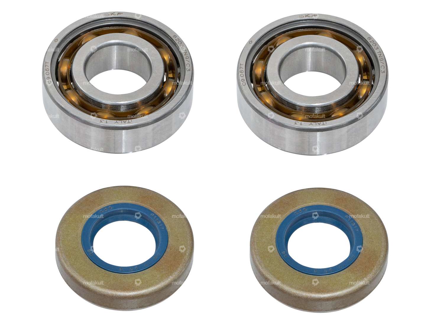 Athena crankshaft bearing & oil seal set | Minarelli V1 engine Carousel Image 1