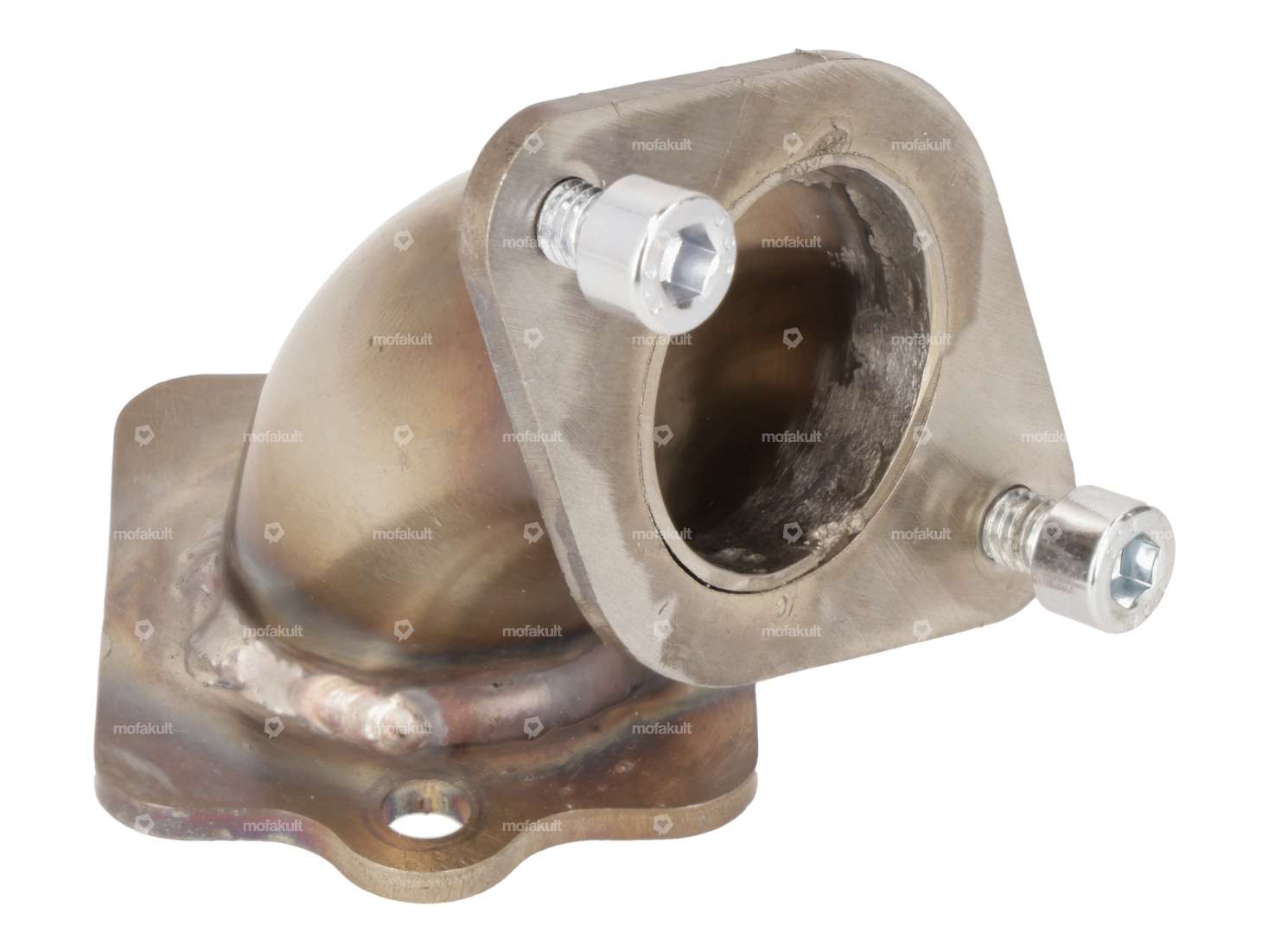 Intake manifold 29 mm ADDY GME engine housing "der.pruefstand" Inox | Puch E50 Carousel Image 2