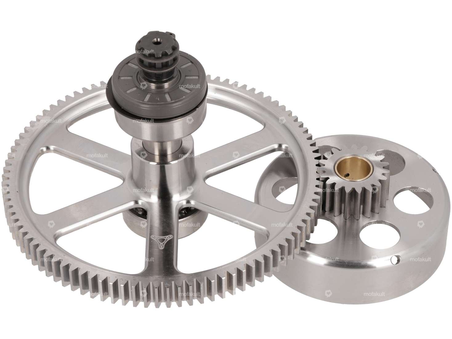 ASP clutch basket & spur gear set 19:94 teeth KTM SX50 CNC | Puch E50 Carousel Image 1