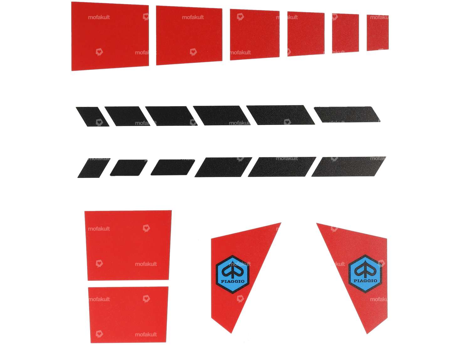 Sticker set frame red / black | Piaggio SUPERbravo Carousel Image 1