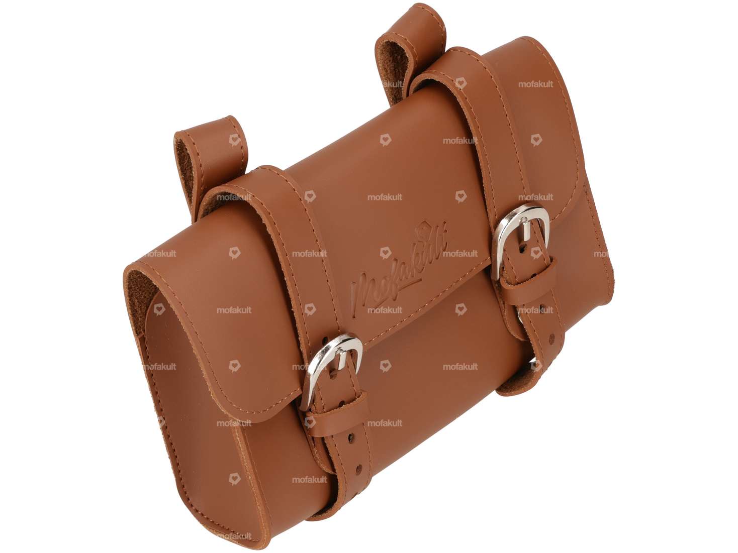 mk-Merch saddle bag large brown Carousel Image 1