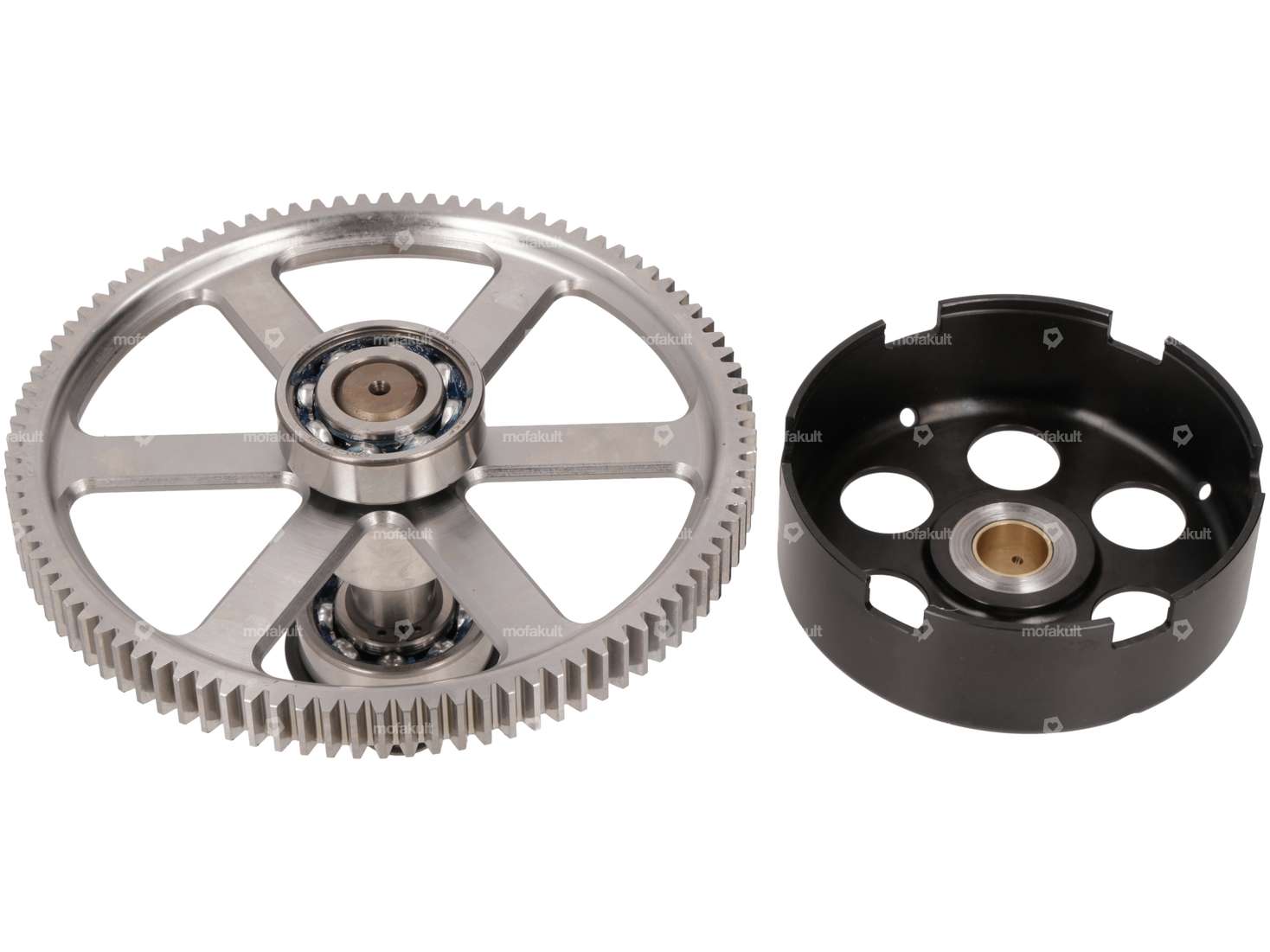 ASP clutch basket & spur gear set 19:94 teeth CNC | Puch E50 Carousel Image 2