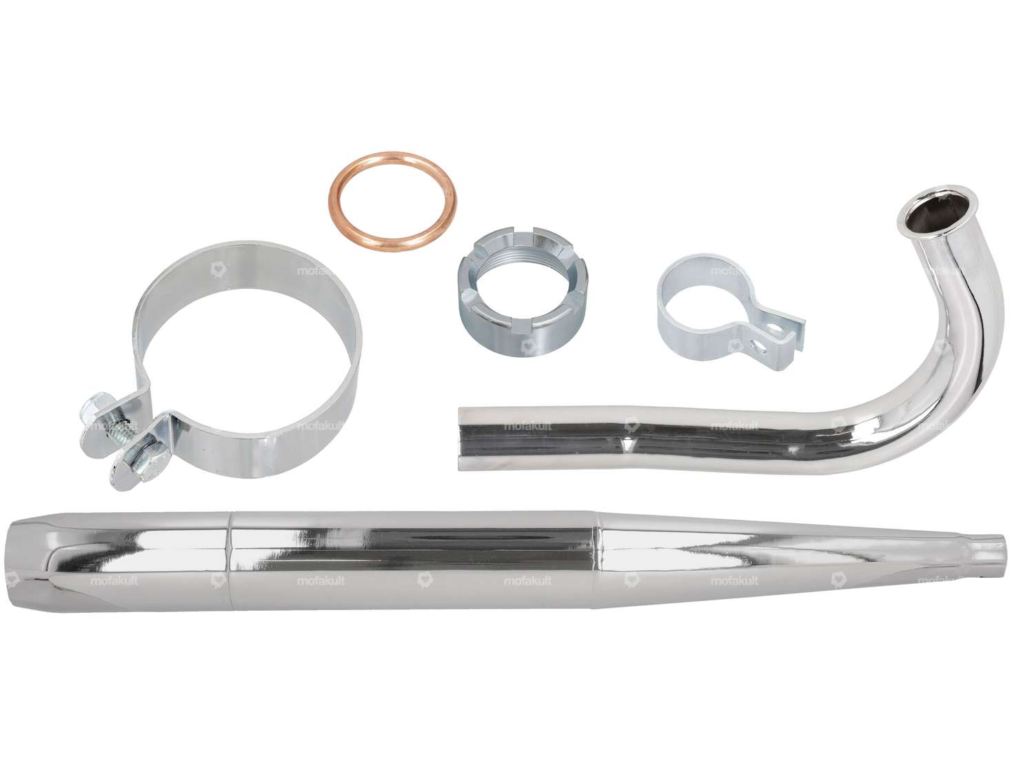 Cigar Exhaust System (Ø 32 / 70 mm) Chrome | Sachs 50/2 Carousel Image 1