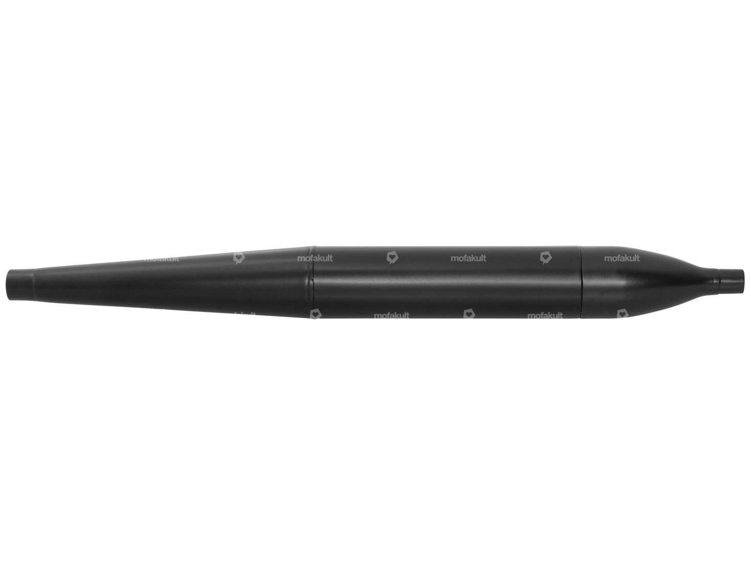Rear muffler flute Ø 28 / 70 mm black Carousel Image 1