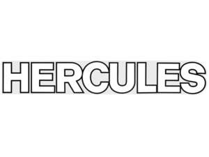 "HERCULES" Sticker, PVC backing, 200 x 32 mm, black/white "HERCULES" Sticker, PVC backing, 200 x 32 mm, black/white