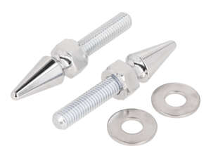 66HEROES Pointed-head screw M8x25 fork plate, chrome (pair) 66HEROES Pointed-head screw M8x25 fork plate, chrome (pair)