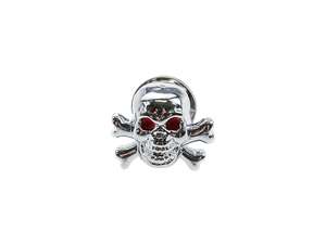 Decorative figure Skull with Bones chrome red eyes (grub screw) Decorative figure Skull with Bones chrome red eyes (grub screw)